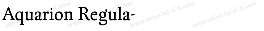 Aquarion Regula字体转换
